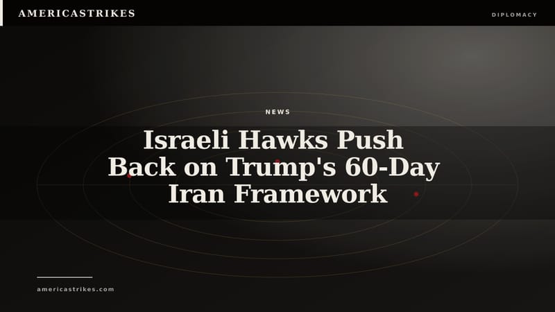 Israeli Hawks Push Back on Trump's 60-Day Iran Framework