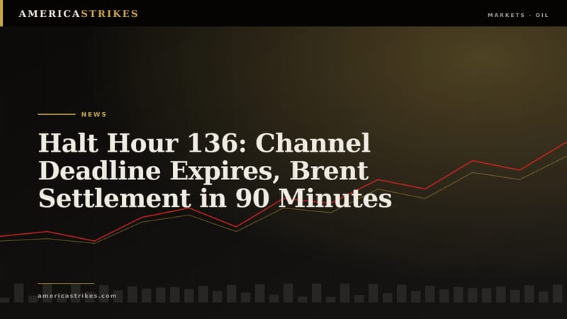 Halt Hour 136: Channel Deadline Expires, Brent Settlement in 90 Minutes