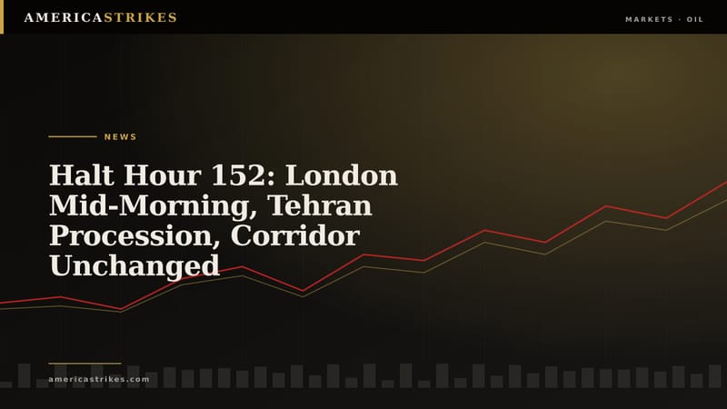 Halt Hour 152: London Mid-Morning, Tehran Procession, Corridor Unchanged