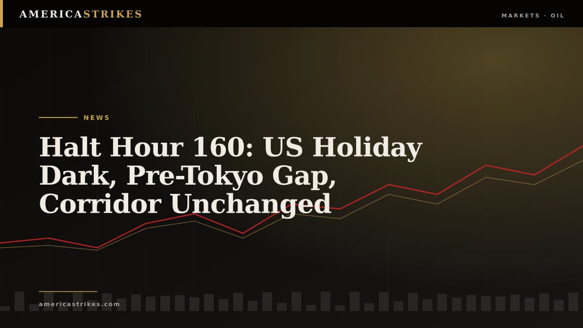 Halt Hour 160: US Holiday Dark, Pre-Tokyo Gap, Corridor Unchanged