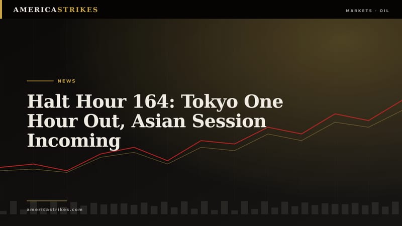 Halt Hour 164: Tokyo One Hour Out, Asian Session Incoming