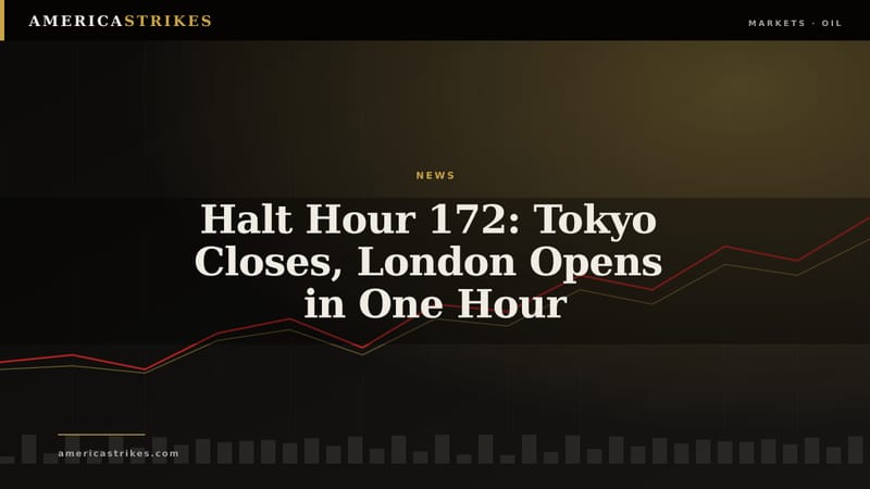Halt Hour 172: Tokyo Closes, London Opens in One Hour