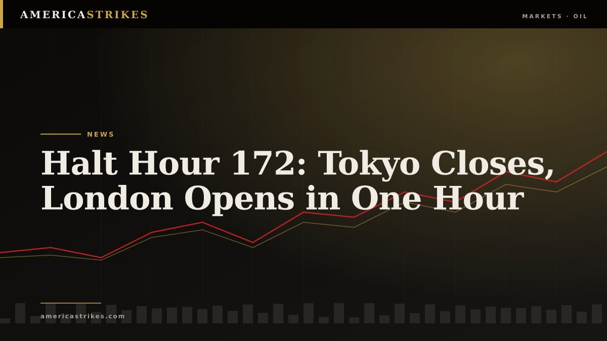 Halt Hour 172: Tokyo Closes, London Opens in One Hour