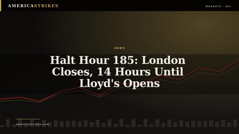 Halt Hour 185: London Closes, 14 Hours Until Lloyd's Opens