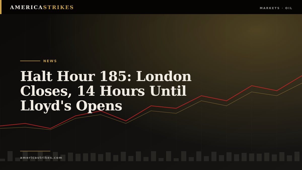 Halt Hour 185: London Closes, 14 Hours Until Lloyd's Opens