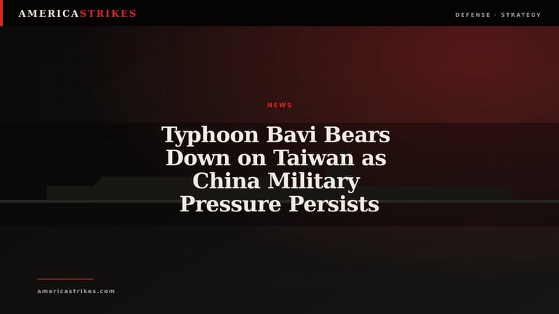 Typhoon Bavi Bears Down on Taiwan as China Military Pressure Persists