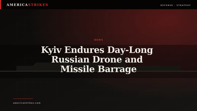 Kyiv Endures Day-Long Russian Drone and Missile Barrage