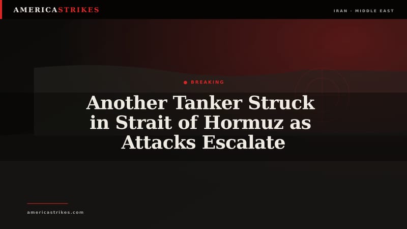 Another Tanker Struck in Strait of Hormuz as Attacks Escalate