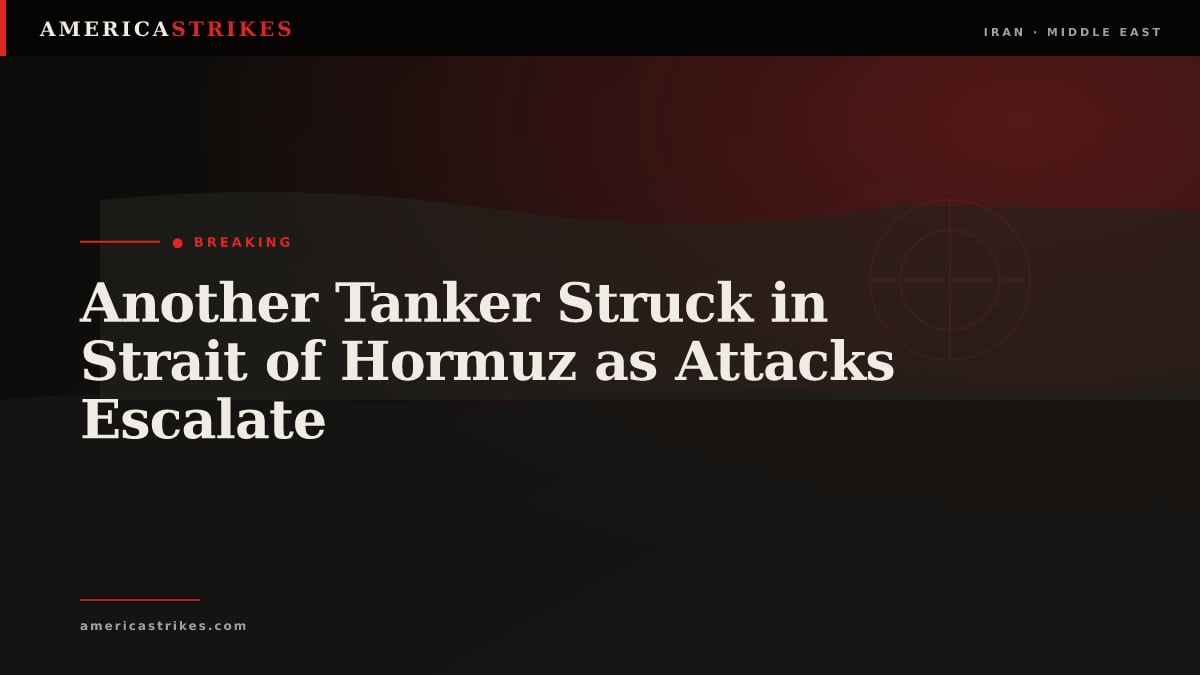 Another Tanker Struck in Strait of Hormuz as Attacks Escalate