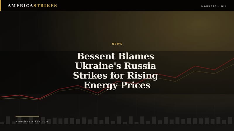 Bessent Blames Ukraine's Russia Strikes for Rising Energy Prices