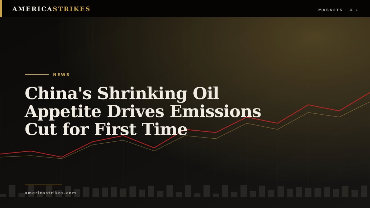 China's Shrinking Oil Appetite Drives Emissions Cut for First Time