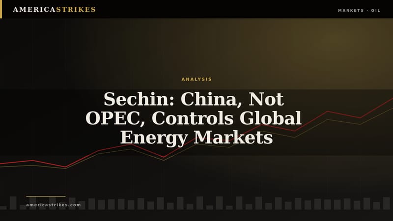 Sechin: China, Not OPEC, Controls Global Energy Markets