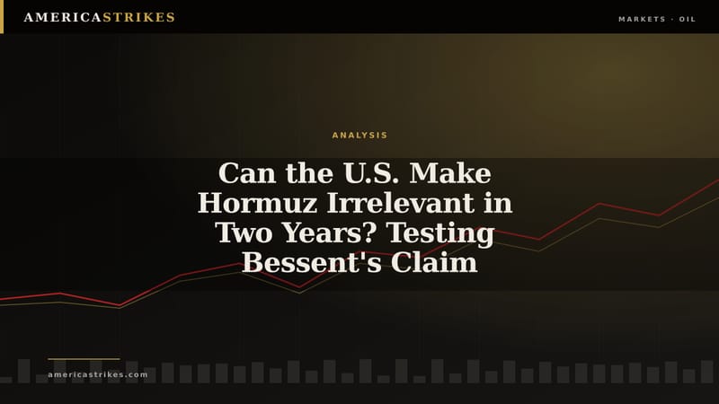 Can the U.S. Make Hormuz Irrelevant in Two Years? Testing Bessent's Claim