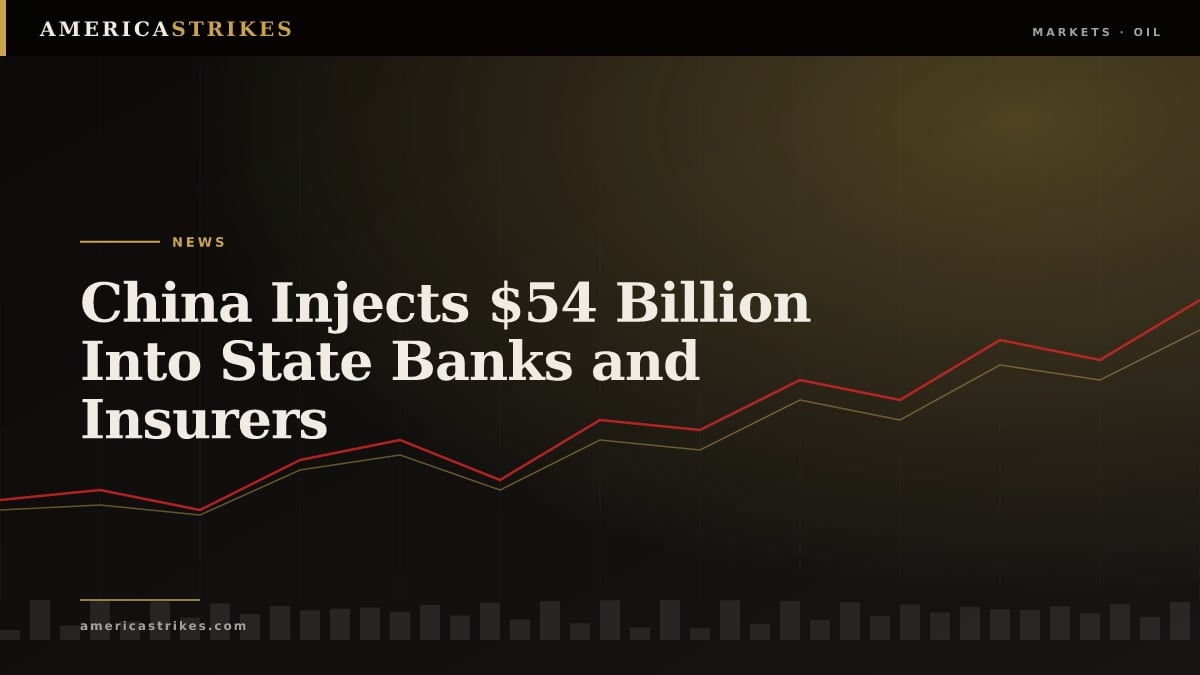 China Injects $54 Billion Into State Banks and Insurers