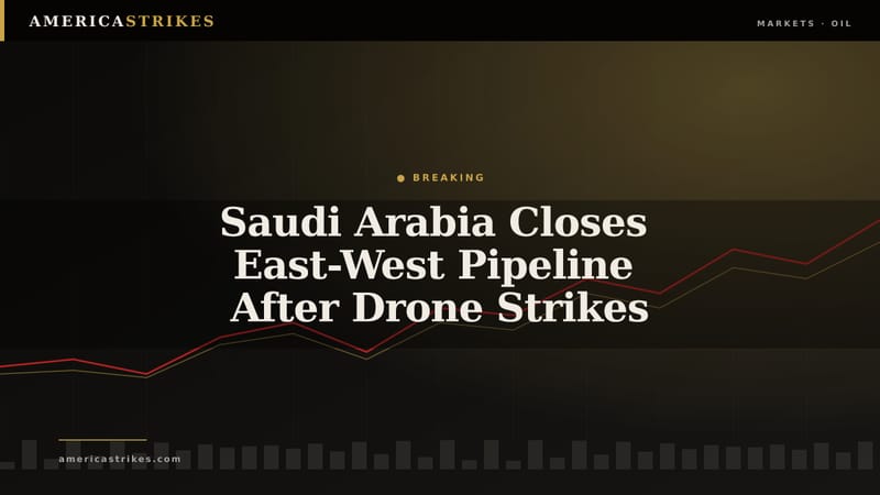Saudi Arabia Closes East-West Pipeline After Drone Strikes