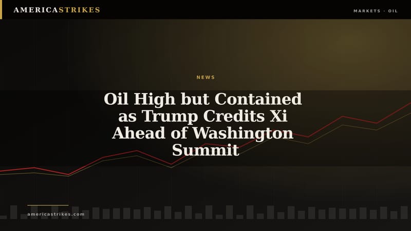 Oil High but Contained as Trump Credits Xi Ahead of Washington Summit