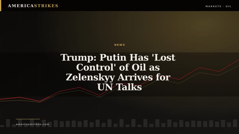 Trump: Putin Has 'Lost Control' of Oil as Zelenskyy Arrives for UN Talks