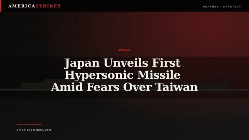 Japan Unveils First Hypersonic Missile Amid Fears Over Taiwan